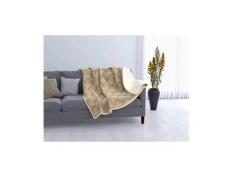 Manta xadrez Dubai 54751 cinza 160X220 cm HOMESECRET