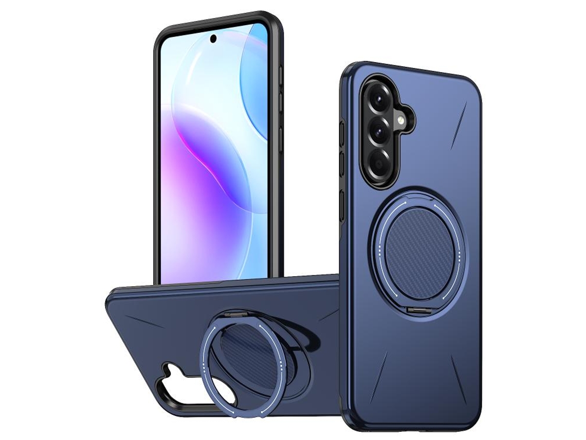 Capa Para Samsung Galaxy A37 5g À Prova De Choque Com Suporte Magnético Giratório (azul) Digitallab