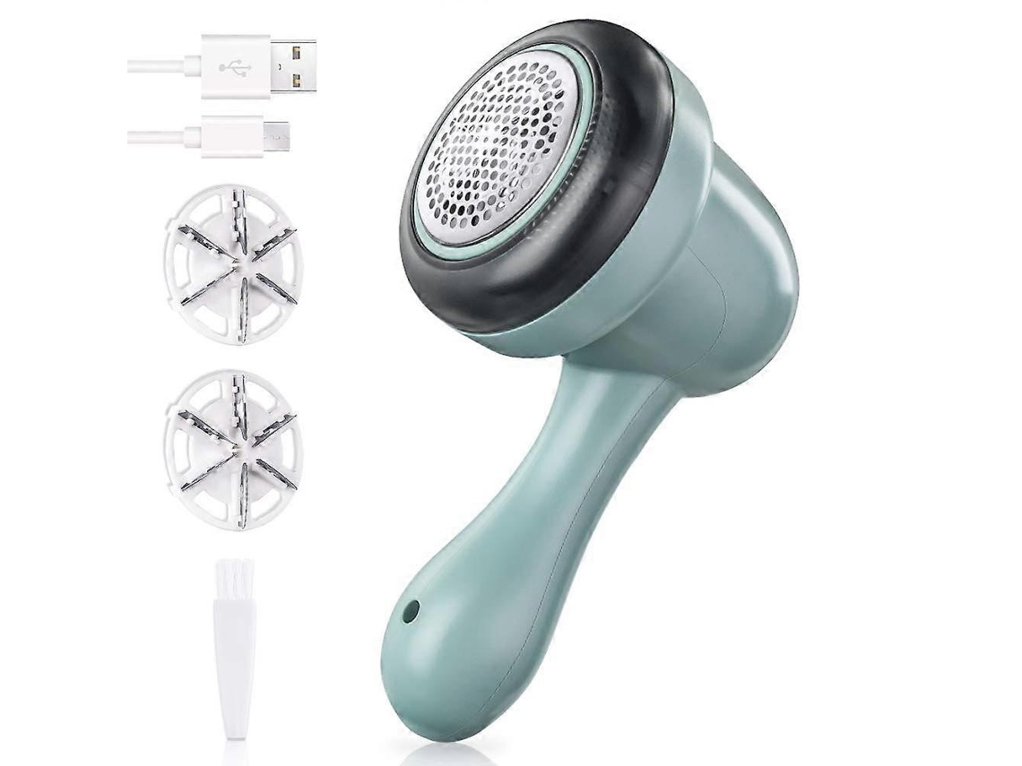 Lurelia Removedor De Fiapos Elétrico Recarregável Usb Com 6 Lâminas Para Roupas, Suéteres E Sofás, Verde