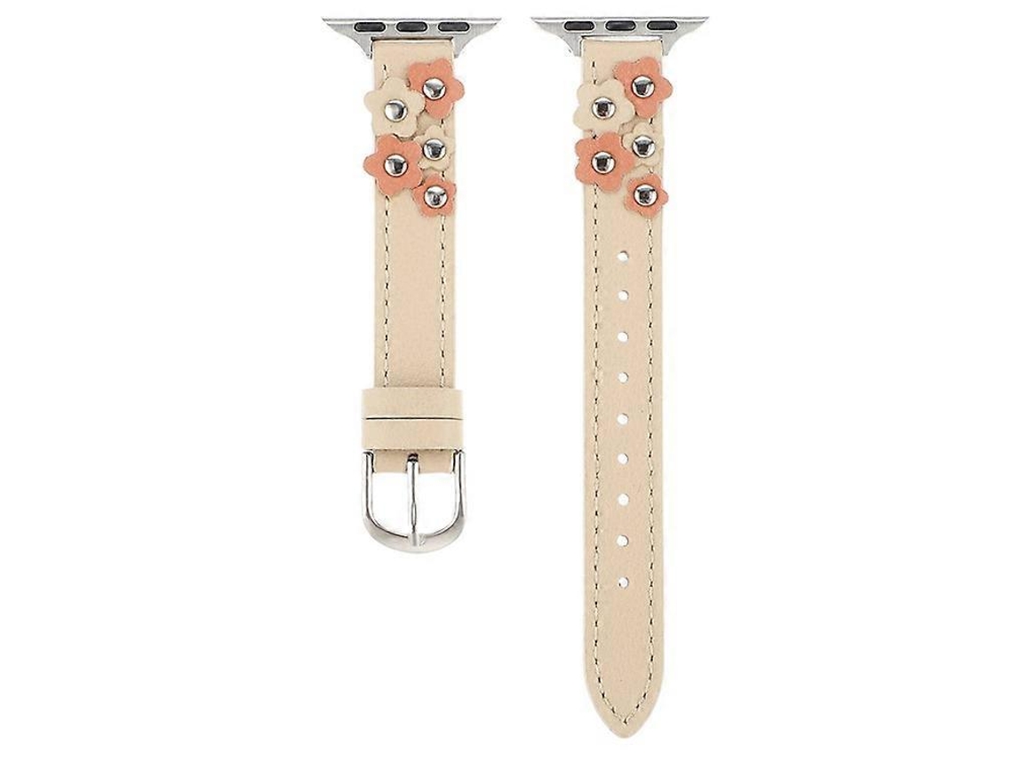 Compatível com Apple Watch Series 9, 8, 7 (41 mm) / 6, 5, 4 SE (2022) SE (40 mm) / 3, 2, 1 (38 mm) Pulseira de couro bovino genuíno Chennnls (2023)