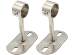 Conjunto De 2 Suportes Aço Inoxidável Reforçados Para Varão Cortina, Ideais Para Chuveiro Ou Armário