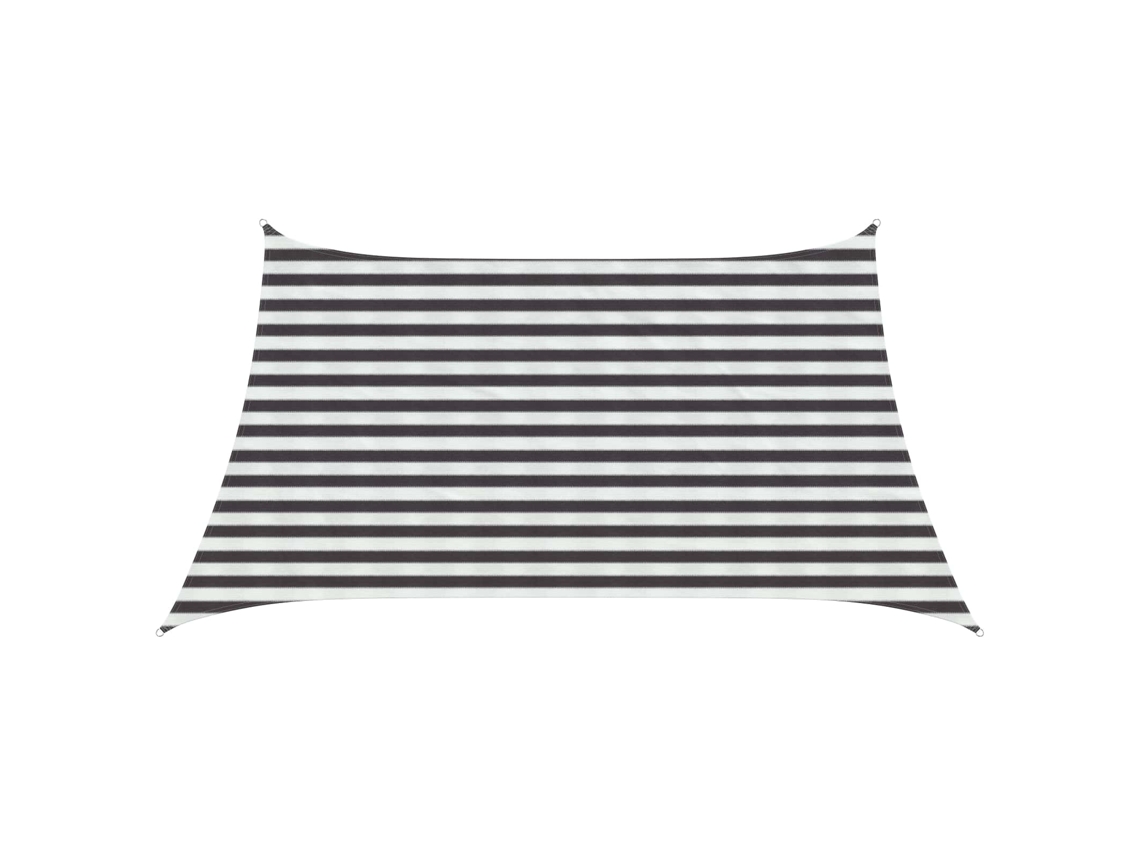 Vidaxl Vela De Sombra 3 / 4 X 2 M Hdpe Retangular Antracite E Branco