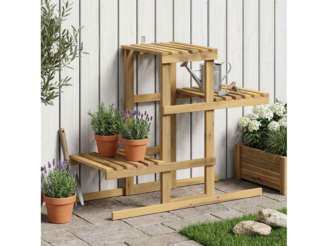 Vidaxl Suporte Para Plantas Branco 82 X 36 X 60 Cm