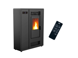 Salamandra Pellets A Ar Slim Astral 12,2 Kw Preto Sannover