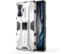 Capa Gt Externa para Xiaomi Poco F4 Gt 5G HONGWE. Anti-Choque Magnética Prateado