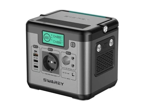 Gerador portátil Bazarland30.swarey S500, 220 V, estação de energia potente, 518 Wh, 144.000 mAh