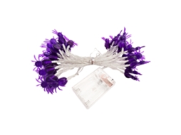 Luzes de Fio de Aranha Roxa Halloween 10ft 20 LEDs à Prova D'água