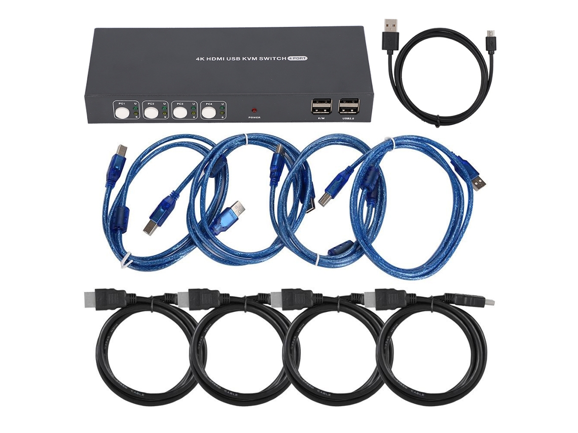 Switch Hdmi Kvm 4 Portas 4k LAXISCREED