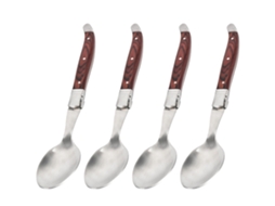 Conjunto de Facas de Bife 4 Peças Aço Inoxidável com Cabo Preto NEVEANCE