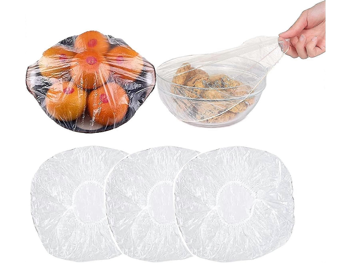 100 Tampas Plásticas Elásticas Para Tigelas, Proteção Para Alimentos