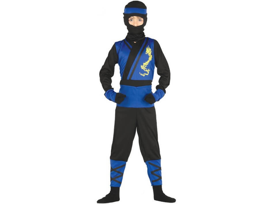 Fato de Menino DISFRAZZES Ninja Azul E Preto (Tam: 10 a 12 Anos)