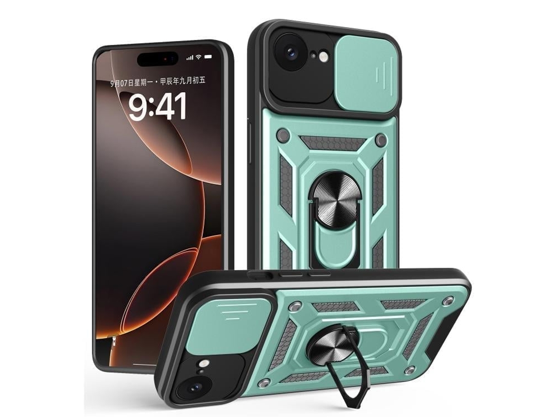 Capa Para Iphone 17e - Tampa Deslizante Para Câmera - Tpu Pc