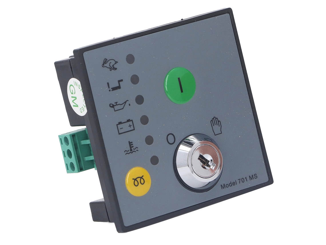 Painel de Controle de Gerador Diesel com Início e Parada Manual e Módulo de Proteção