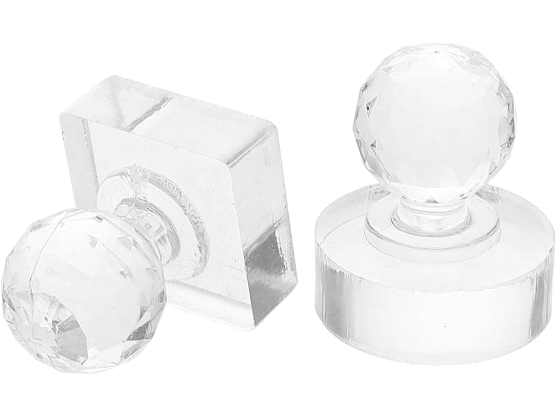 Kit com 2 peças com prensa de pé em plástico para reparo de paletes de maquiagem.