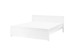 Cama Beliani Sabran De Madera De Pino Blanco 189x206x82