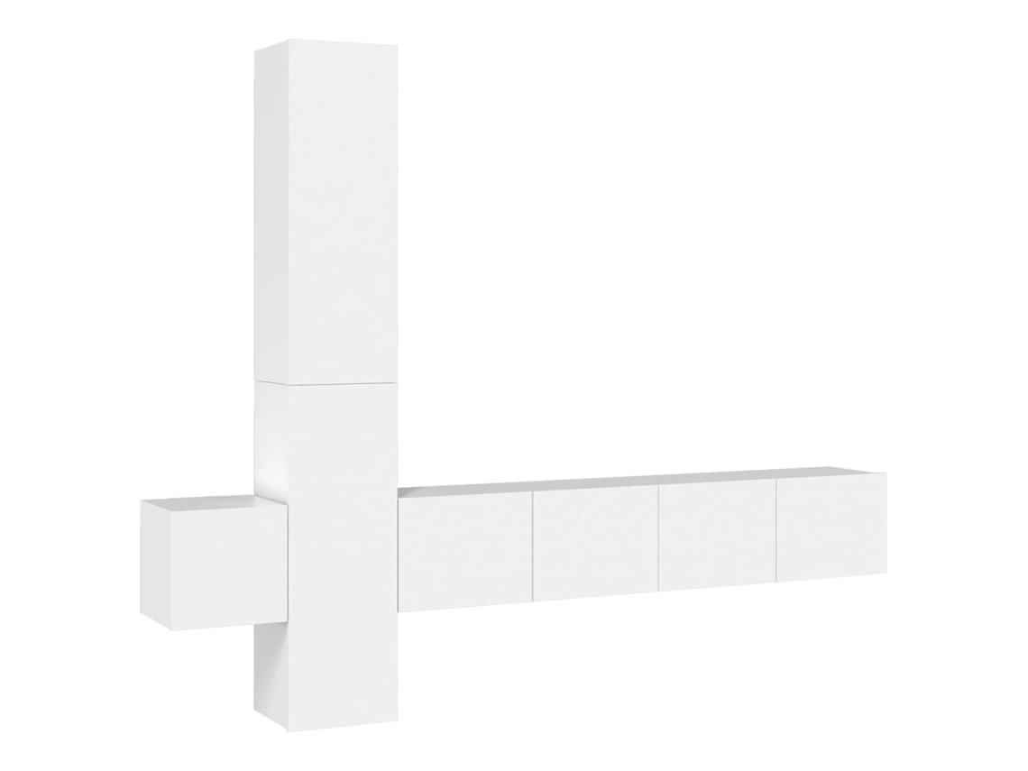 Tv Cabinet Set, Tv Cabinet Sets Vidaxl Branco Madeira Processada (n/a)