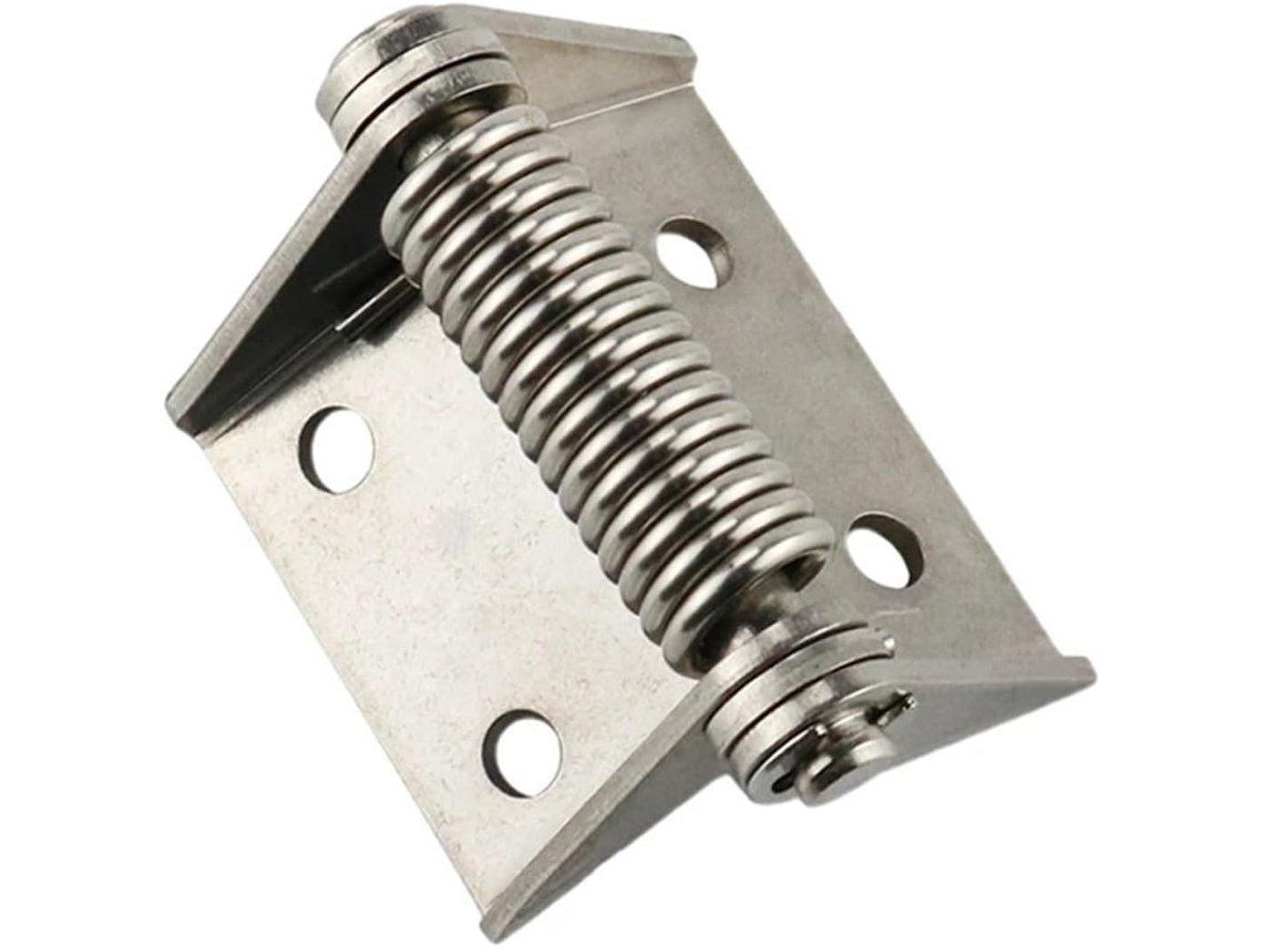 Dobradiça De Aço Inoxidável Com Mola Retorno Automática E Alta Capacidade Carga 70mm, Aço Inoxidável, 1 Peça