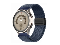 Pulseira de nylon com fecho magnético para Huawei GT6 GT5, Samsung Watch 7, pulseira esportiva elástica.