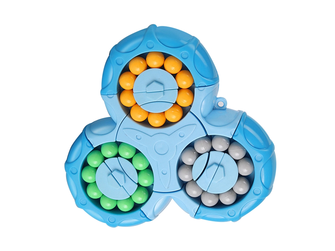 Primerox brinquedo de Feijão Giratório 6 Faces Brinquedo de Velocidade Redução de Estresse para Todas as Idades Azul