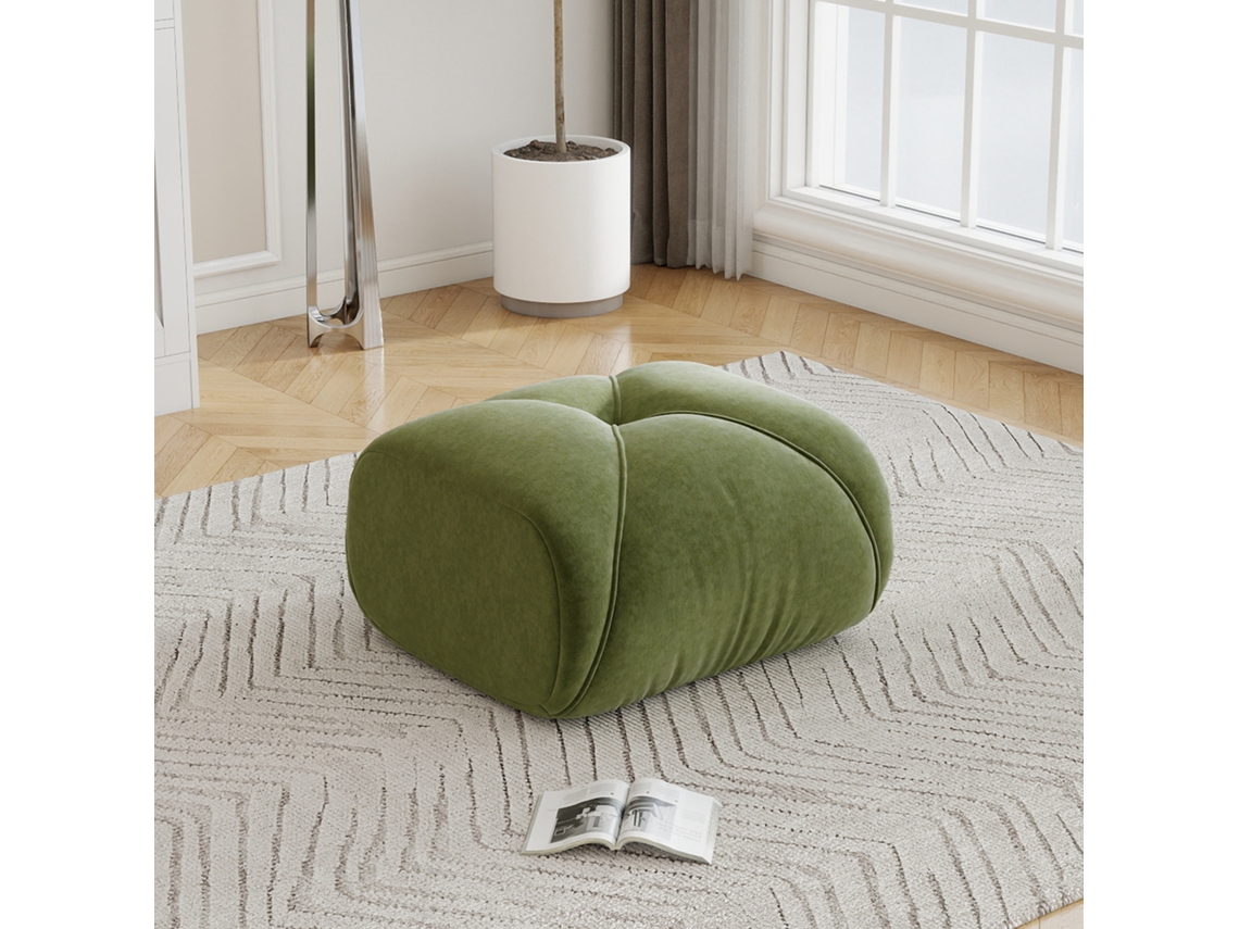 Elowin Ottoman Chenille-green