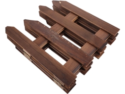 Cerca de Madeira Inoomp À Corrosão, Tamanho Médio, para Jardim, Cerca Decorativa para Quintal com Borda Flexível para CHABERLU