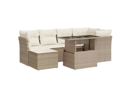 Garden Sofa Set, Garden Sofa Sets Vidaxl Bege Rattan / Vime (n/a)
