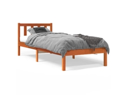Cama Sem Colchão 100x200 Cm Pinho Maciço Castanho mel MAISON EXCLUSIVE