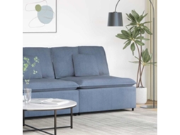 Vidaxl Módulo Central Para Sofá Modular Com Almofadas Azuis, 100 Cm