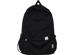 Mochila Grande para adolescentes S/MARCA, com zíper, resistente, preto