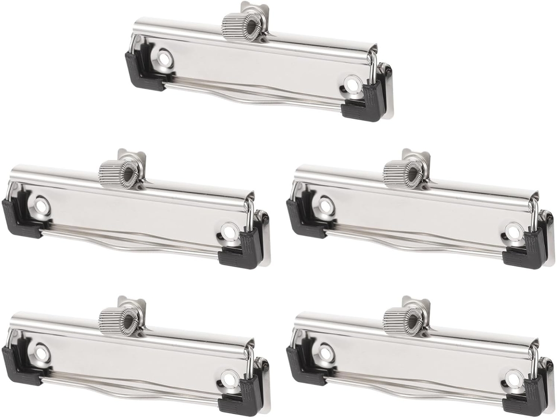Conjunto De 5 Prendedores Metal Para Prancheta Ibasenice, Mecanismo Robusto E Design Minimalista Para Escritório Casa
