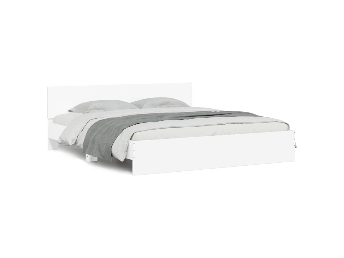 Estrutura de Cama com Cabeceira 180x200 Cm Branco MAISON EXCLUSIVE
