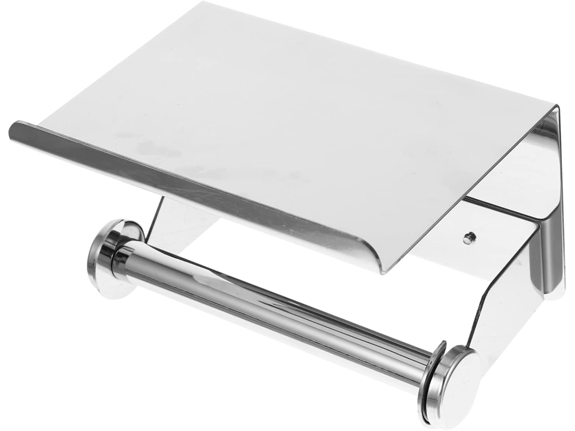 Suporte De Aço Inoxidável Para Papel Higiênico Com Prateleira De Parede