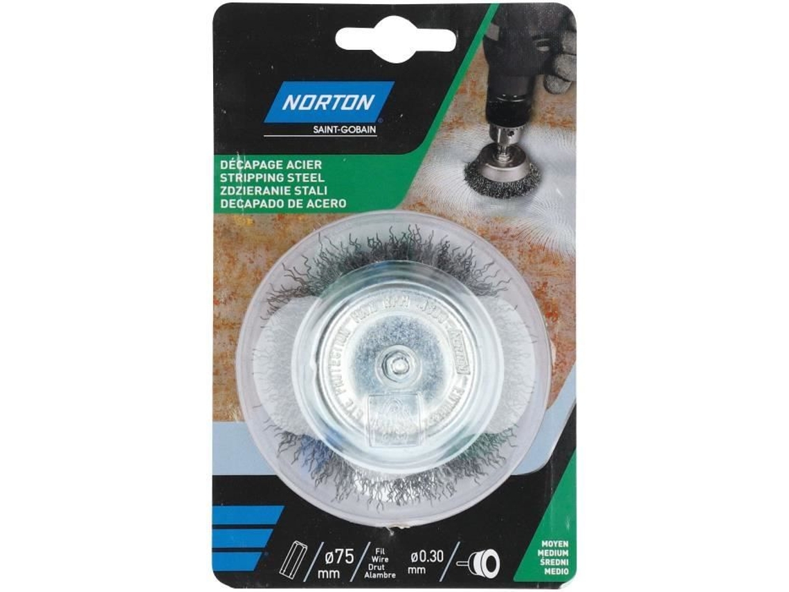 Escova De Perfuração De Aço Corrugado Norton 75