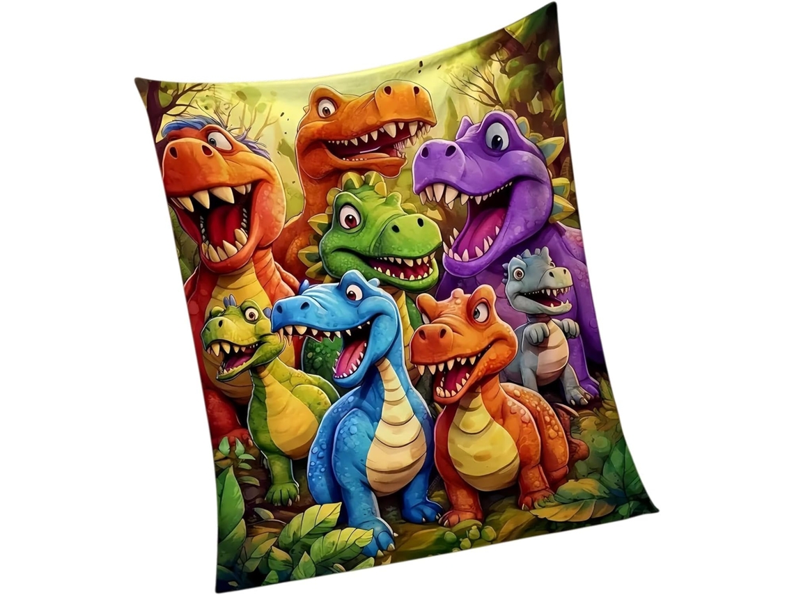 Flanela Genérica com Estampa de Dinossauro Roupa Cama Quente e Bonita, Macia, para Sofá Sala CHABERLU