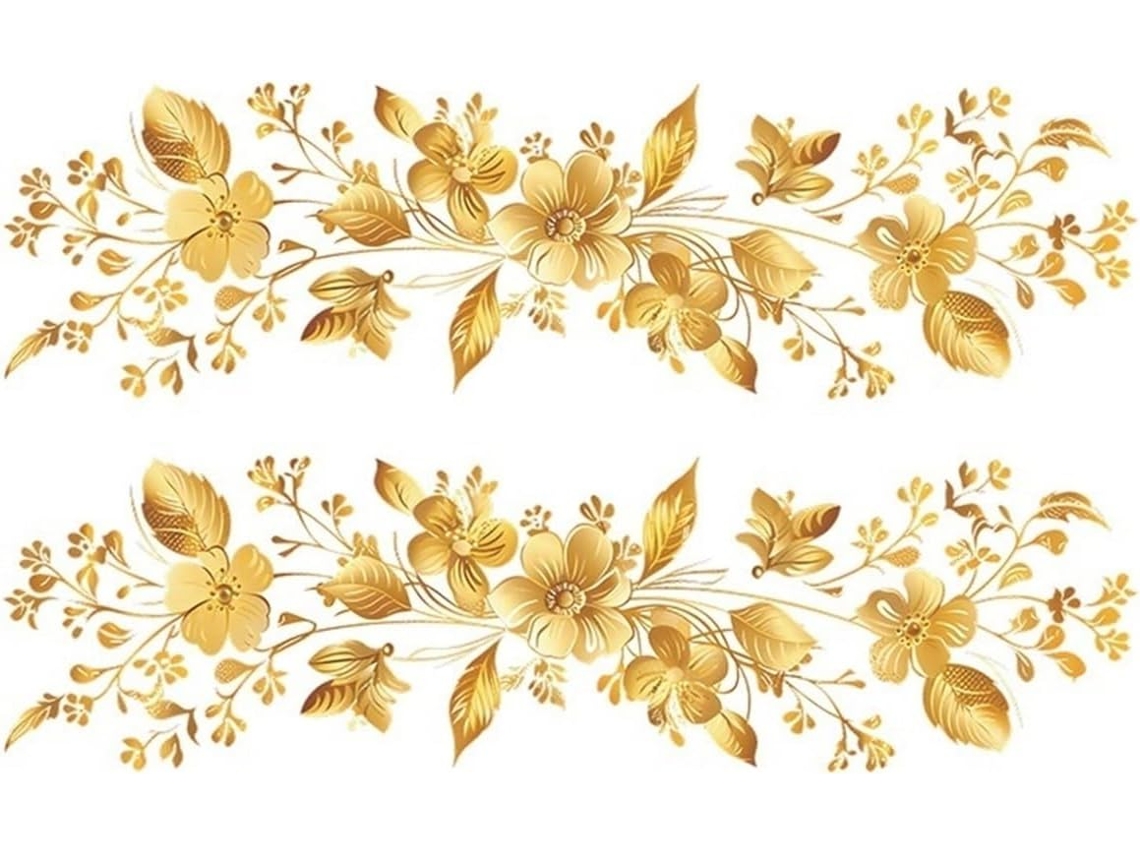 Adesivos De Parede Decorativos Em Vinil Com Flores Para Decoração De Móveis, Quarto E Sala (cor 02)