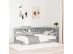 Cama Biblioteca Cinza Sonoma 75x190 Cm Madeira De Engenharia