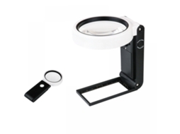 Lupa de Mão com Luz e Suporte BRILVIBERA