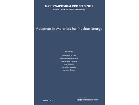 Livro Advances in Materials for Nuclear Energy Volume 1514 de Chaitanya S Deo (Inglês - Capa Dura)