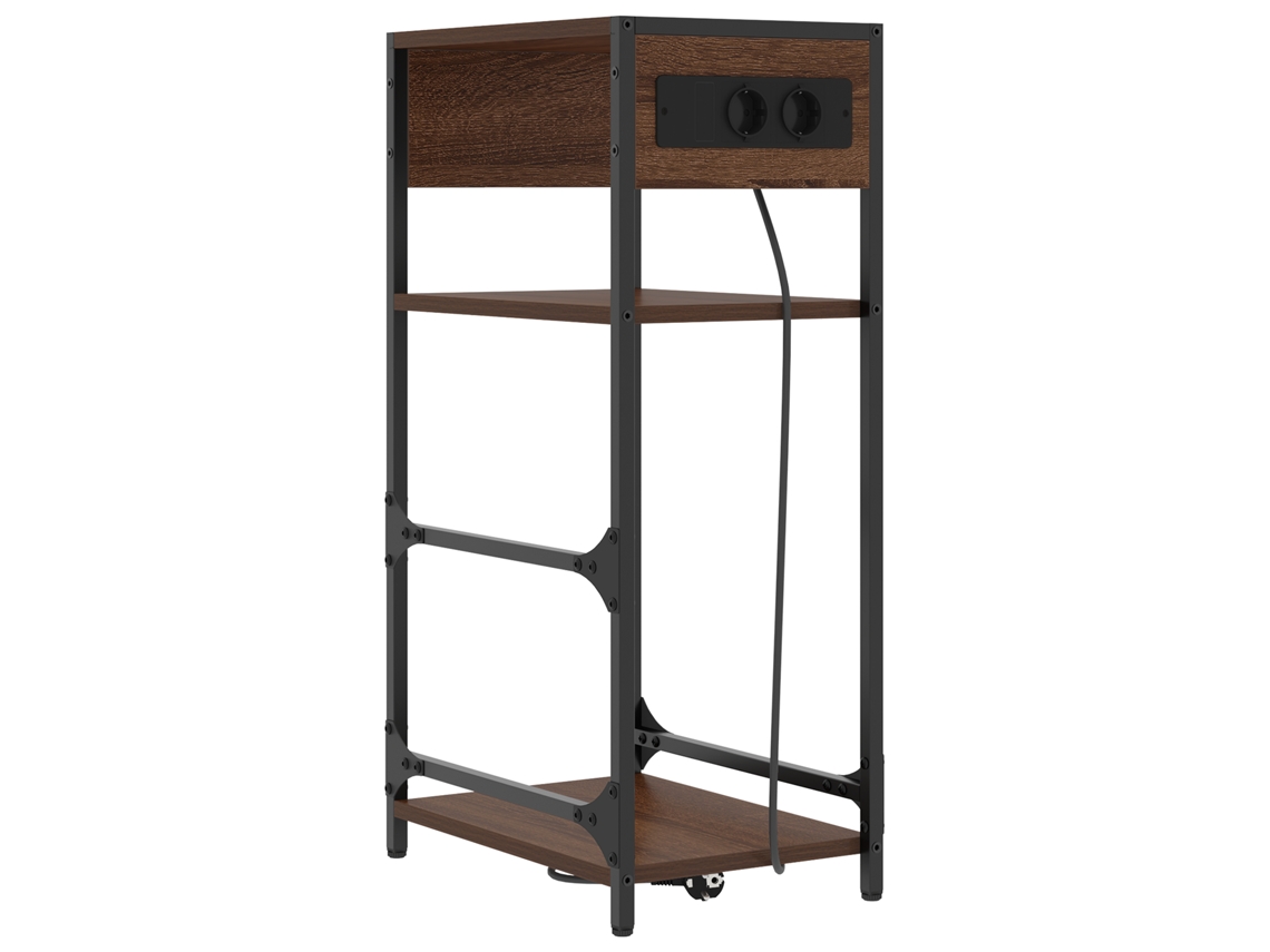 Conjunto 1 Mesa-de-cabeceira Vidaxl Castanho Derivados De Madeira (40 X 27 X 76 Cm)