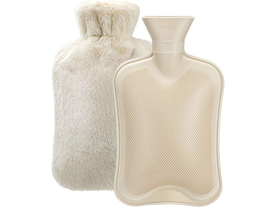 Garrafa De Água Quente De Borracha Com Capa Macia 2l Para Cramps, Alivio De Dor, Recheio Frio Quente Removível
