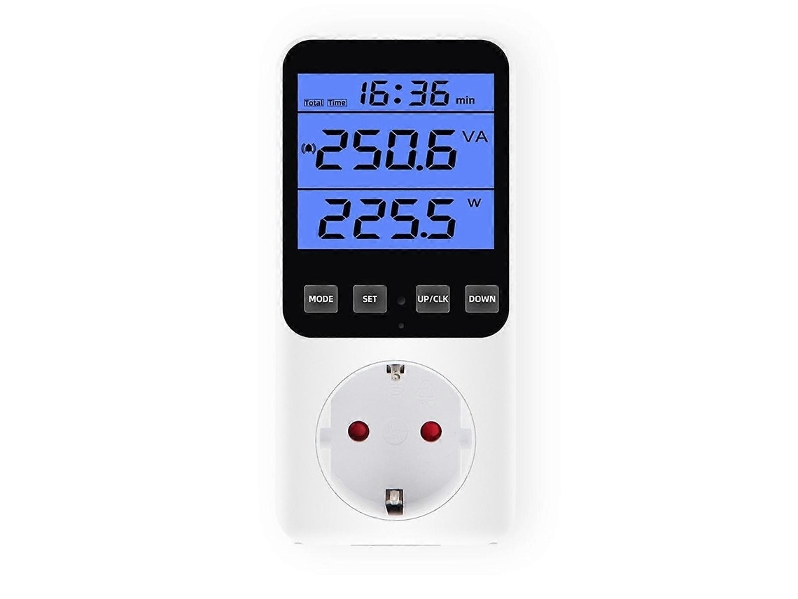 Tomada Eu ELORY com Medidor de Energia Digital Wattímetro Ac 230v
