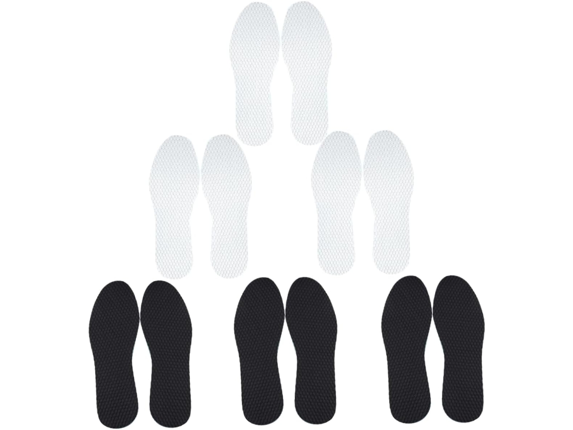 Conjunto De 6 Pares Palmilhas Látex Com Espuma Viscoelástica Para Calçados Esportivos E Uso Diário, Leves E Confortáveis