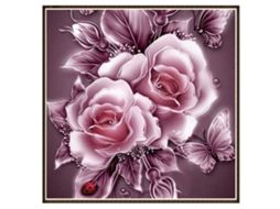 Pintura de Diamante Rosa (Artesanato Faça Você Mesmo, Decoração de Espaço)