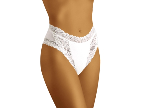 Cuecas de Mulher WOLBAR Maxi Alta Branco (L)