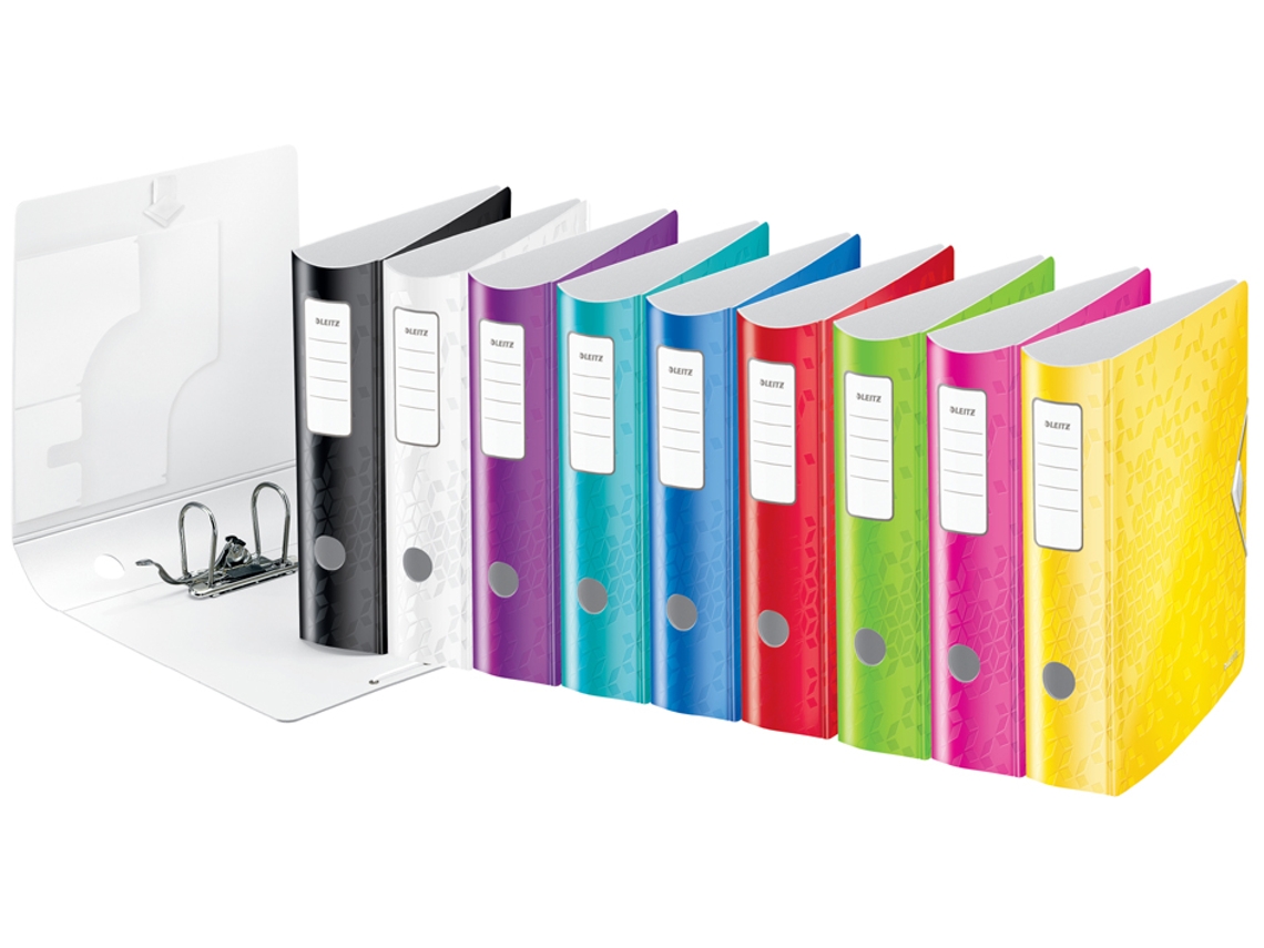 Pasta LEITZ Active Wow 180 Graus 80 Mm Branco
