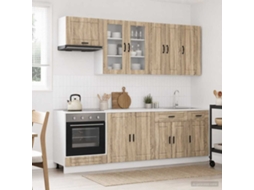 Vidaxl Unidade De Cozinha Porto 8 Pcs Carvalho Sonoma