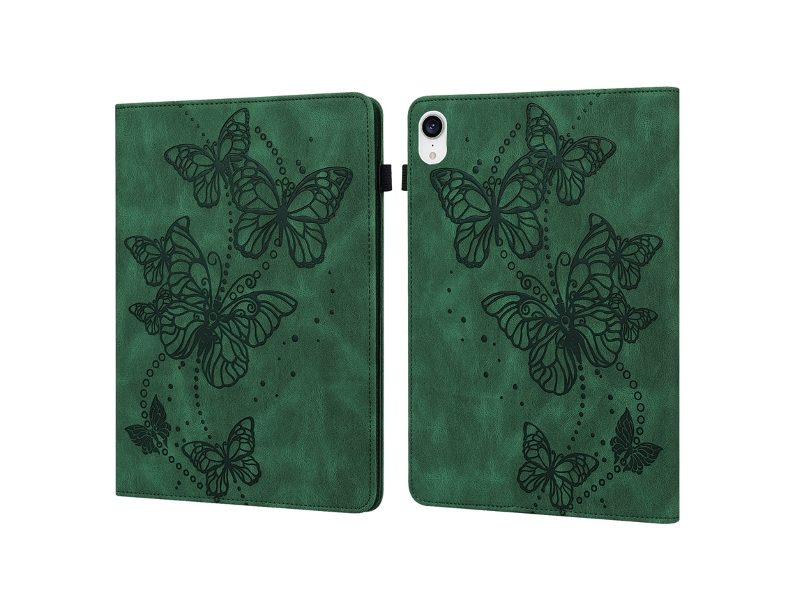 Capa Para Ipad Pro 11 2021/ipad Air 4 Com Estampa De Borboleta, Porta Cartões E Proteção Anti Queda, Verde Sziqiqi Tuotuo