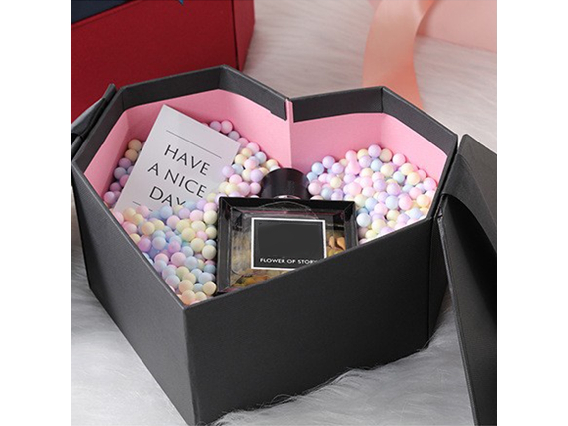 Caixa De Presente De Amor (preta, 21cm*21cm*10cm) Eoocoo