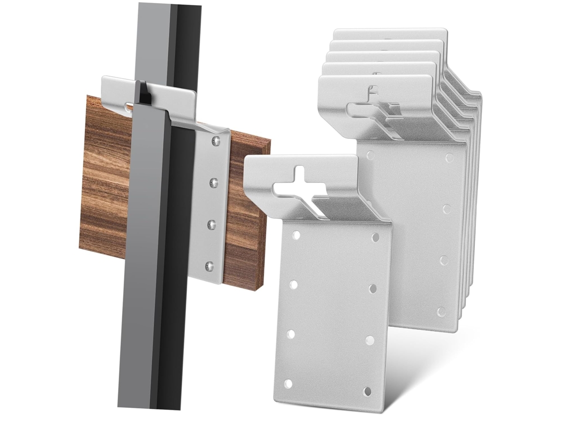 Conjunto De 6 Suportes Em T Para Postes De Cerca, Suportes De Montagem Em Metal.