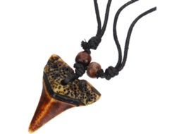 Colar vintage com pingente de dente de tubarão para homens, colar personalizado para homens
